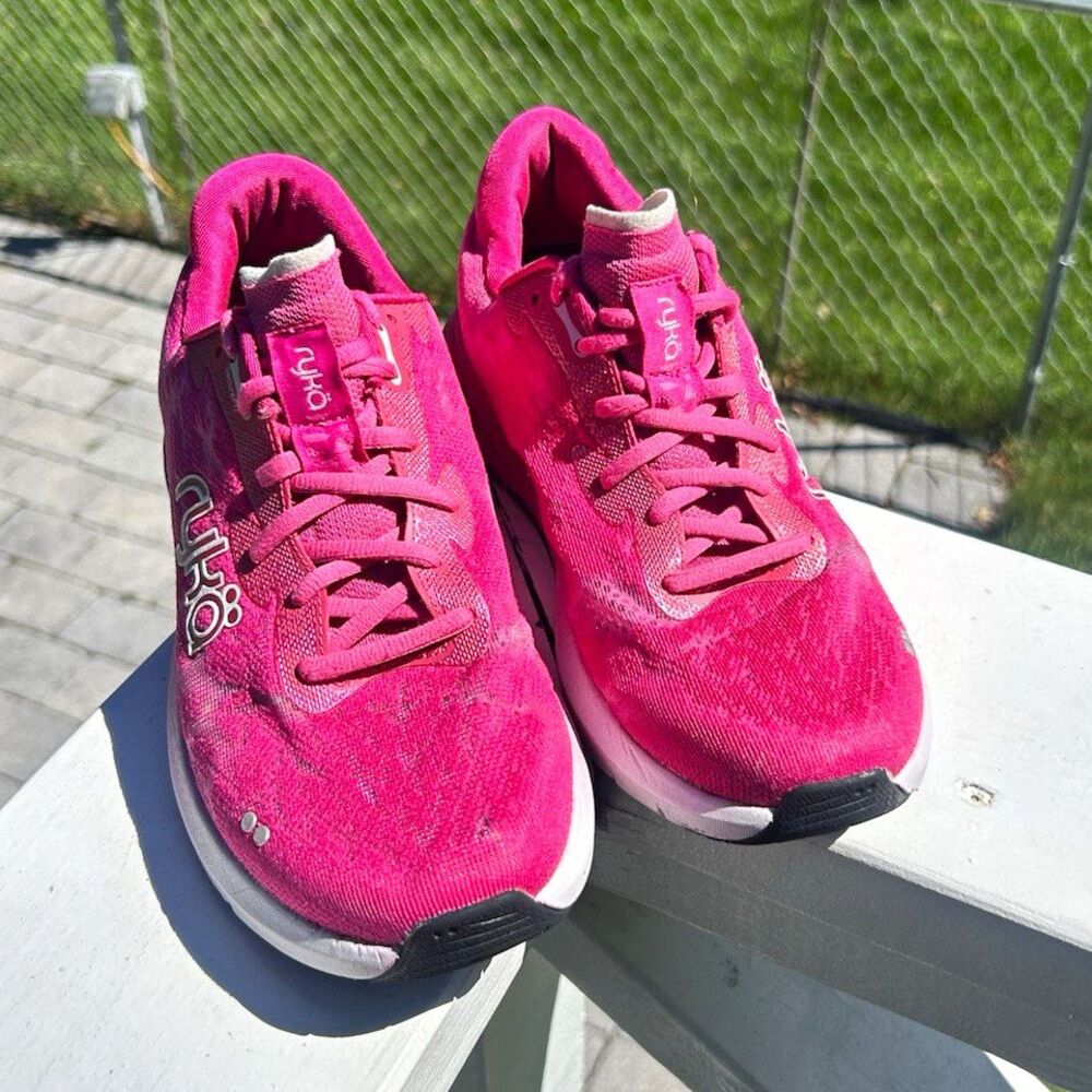 Ryka Euphoria Run Women’s Running Shoes Breathable Mesh Lace-Up Pink 8 M